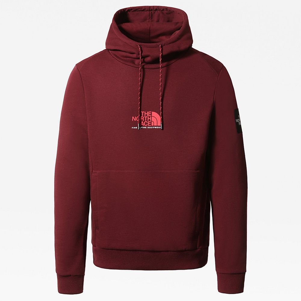 The North Face Hoodie Mens Australia - The North Face Fine Alpine Red (UCG-857062)